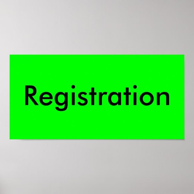 Registrering Poster (Framsidan)