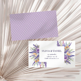 Registreringen Boho Lilac Watercolor Wildblomme Br Tilläggskort