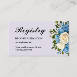 Registreringsenheten Blue and White Blommigt Bröll Tilläggskort