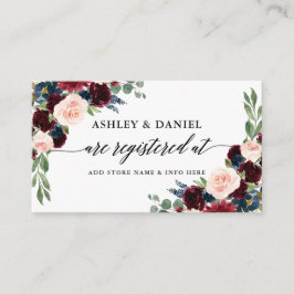 Registreringsenheten Calligraphy Blue Burgundy Blo Tilläggskort