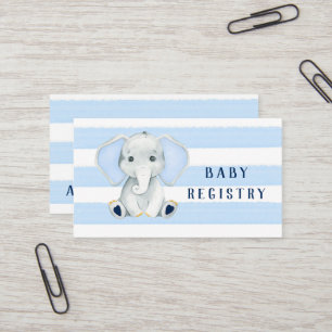 Registreringsenheten Cute Elephant med Blue Rand B Visitkort