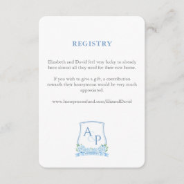 Registreringsenheten elegant Blue and White Vapens Tilläggskort