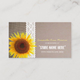 Registreringsenheten för Solros Burlap & Snöre Bab Tilläggskort