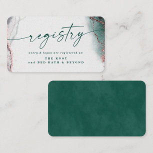 Registreringsenheten Modern Abstrakt Emerald Grönt Tilläggskort