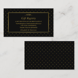 Registreringsenheten Modern Black & Gold Foil Effe Tilläggskort