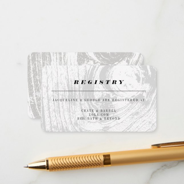 Registreringsenheten White Classic Rustic Woodgrai Tilläggskort (Fram/Back In Situ)