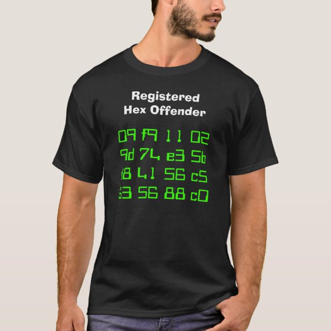 RegistreringsHexlagbrytare T-shirt (Framsida)