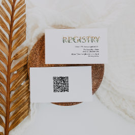 Registreringskod QR för Grey och Guld Baby Tilläggskort