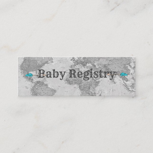 Registreringskort för babyskor mini visitkort (Framsida)