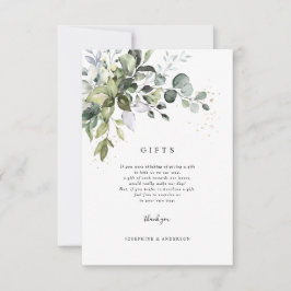 Registreringskort för Eucalyptus Gifts Inbjudningar