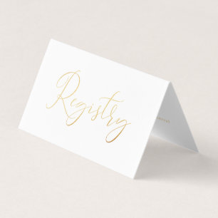 Registreringskort för Gold Foil Gift för elegant-s Visitkort