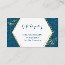 Registreringskort för honungsbin Teal Guld