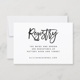 Registreringskort för penseltypografi inbjudningar