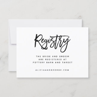 Registreringskort för penseltypografi inbjudningar