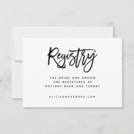 Registreringskort för penseltypografi inbjudningar
