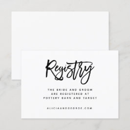 Registreringskort för penseltypografi inbjudningar