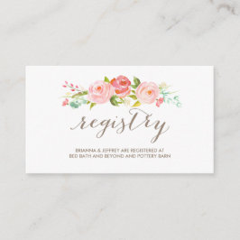 Registreringskort för ro Garden Blommigt Bröllop Tilläggskort