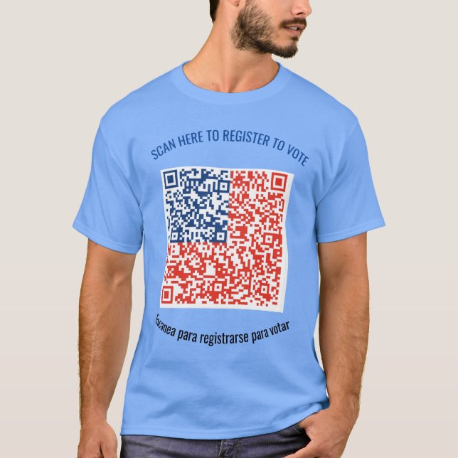 Registreringsnummer för väljare - QR-kod för fram- T Shirt (Framsida)