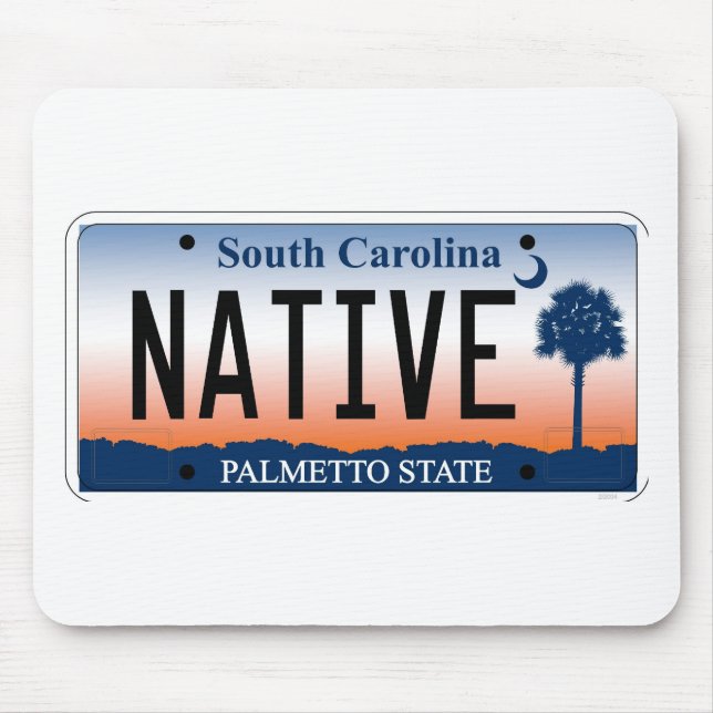 Registreringsskylt för South Carolina Musmatta (Framsidan)