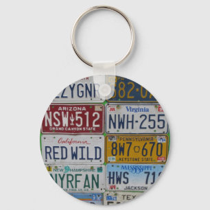 Registreringsskyltälskare Keychain Nyckelring