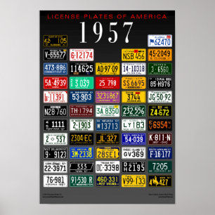 Registreringsskyltar av den Amerika affischen - Poster