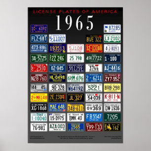Registreringsskyltar av den Amerika affischen - Poster