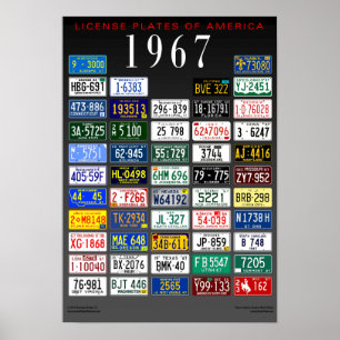 Registreringsskyltar av den Amerika affischen - Poster