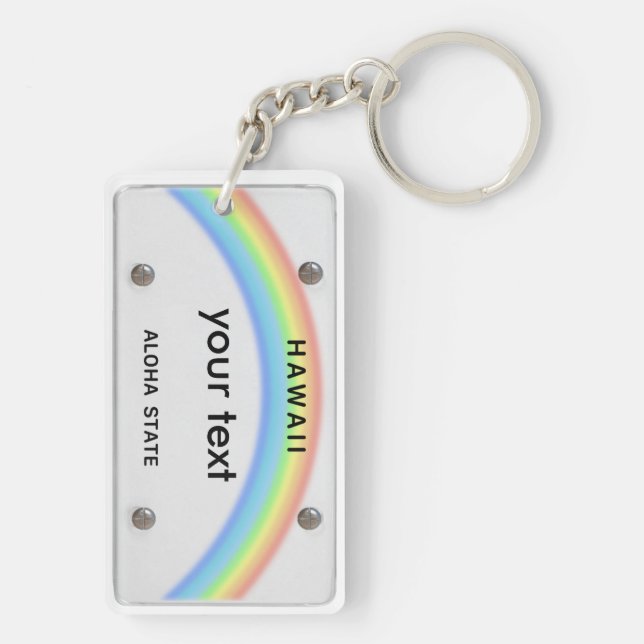 RegistreringsskyltHawaii keychain (Baksidan)