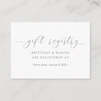 Registret Bröllop Gift med minimalistisk Elegant-s Tilläggskort