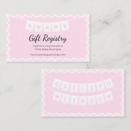 Registret Cielito Lindo Rosa Baby Shower Gift Tilläggskort