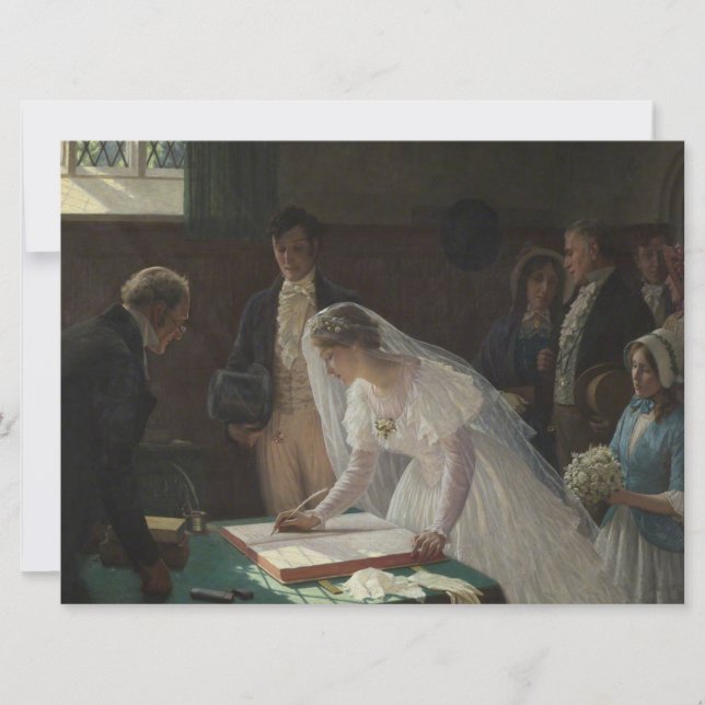 Registret i Bröllop (av Edmund Blair Leighton) Kort (Framsida)