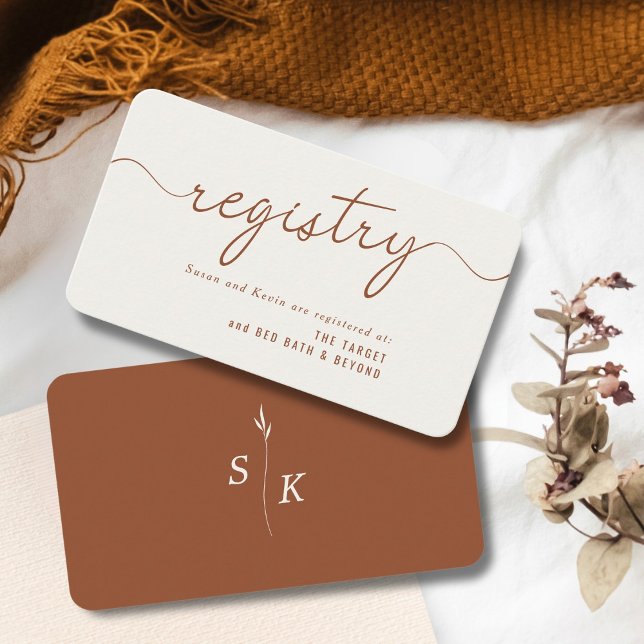 Registret Löv Monogram Möhippa Gift Tilläggskort (Skapare uppladdad)