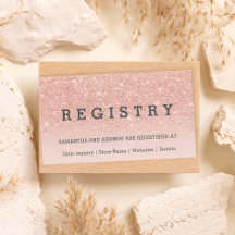 Registret ro guld glitter  rosa bröllop