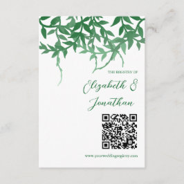 Registret Rustic Botanical Löv Bröllop Tilläggskort