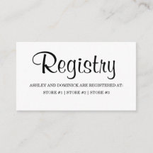 Registret Rustic Script Bröllop för enkel Elegant