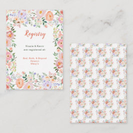 Registret vår Blommigt Flowers Bröllop Tilläggskort