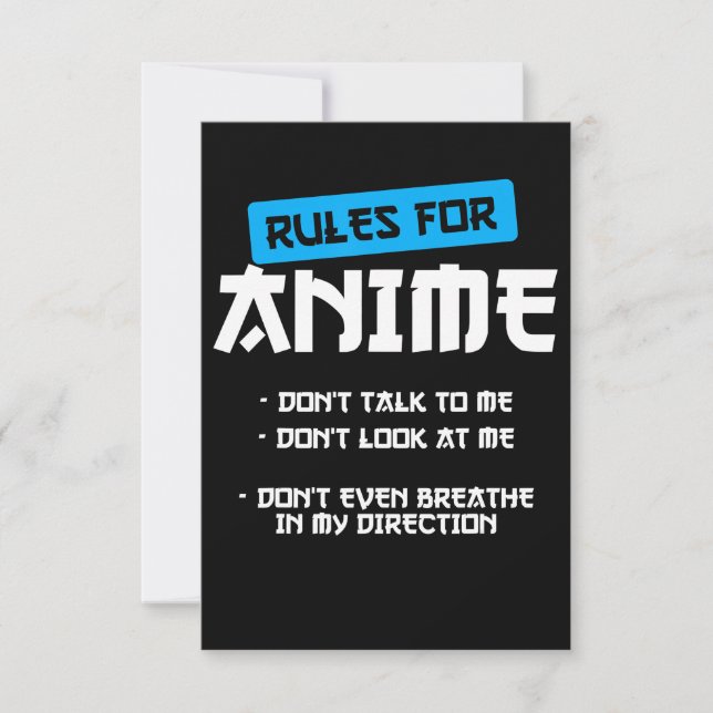 regler animalkläder manga art cosplay otaku presen inbjudningar (Framsida)