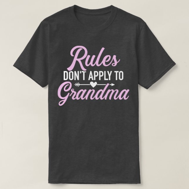 Regler ansöker inte om mormor t shirt (Design framsida)