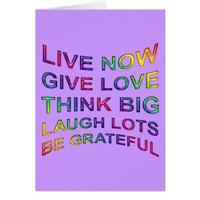 Regler av livet hälsningskort (Framsidan)