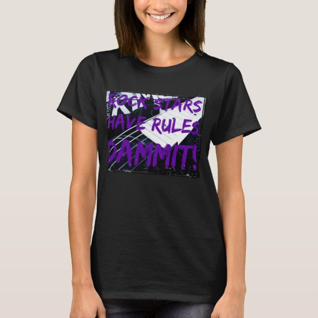 Regler av rockstjärnakvinna t-skjorta t-shirt (Framsida)
