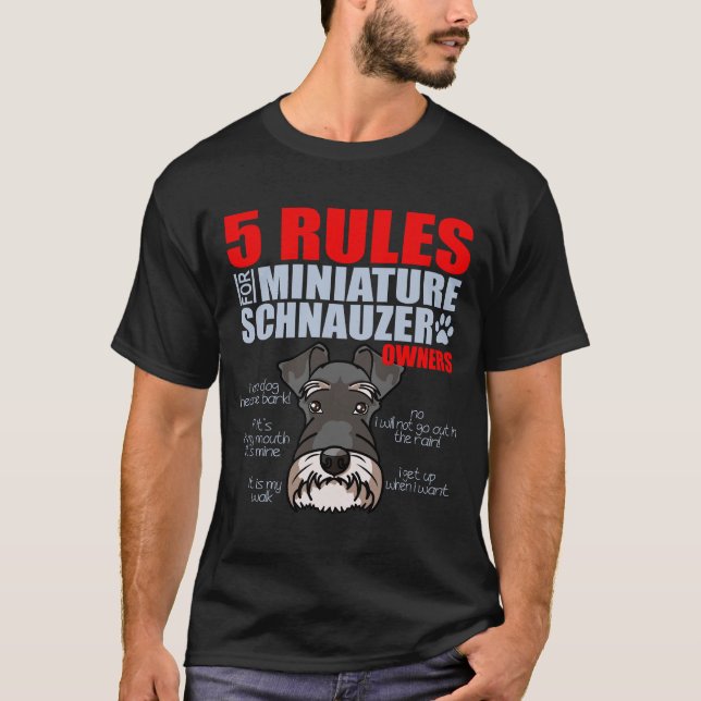 Regler av Schnauzer T Shirt (Framsida)