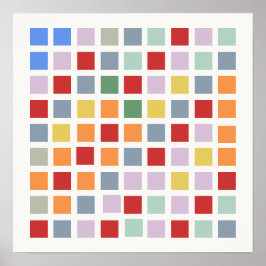 Regler-baserat Färg Grid, mönster genererat stegvi Poster