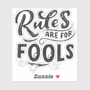 Regler Fools Klistermärken
