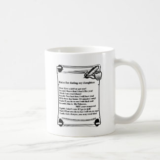Regler för att datera min dotter kaffemugg