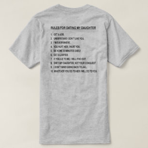 REGLER FÖR ATT DATERA MIN DOTTER TEE SHIRT