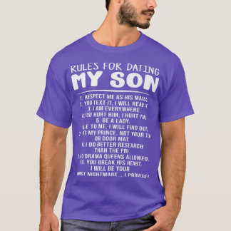 Regler för att ha ätit min son Lung Mamma Pappa T Shirt
