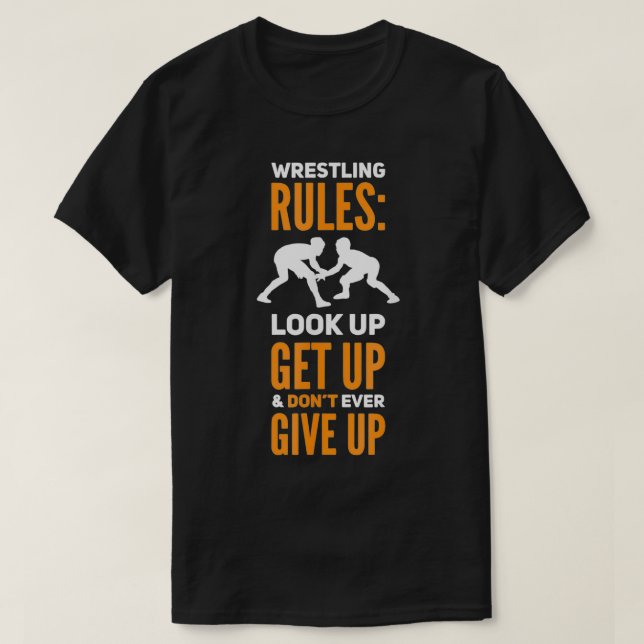 Regler för brottning av Wrestler Funny Wrestling T Shirt (Design framsida)