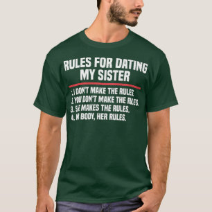 Regler för min syster Brother Syskon Femini T Shirt