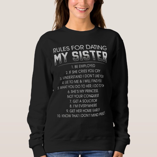 Regler för min syster Brother Syskon T Shirt (Framsida)