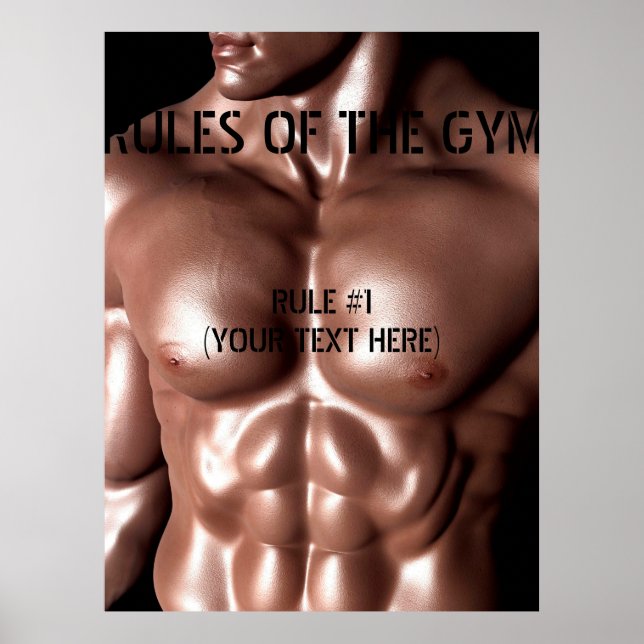 Regler i anpassadet Gym Poster (Framsidan)